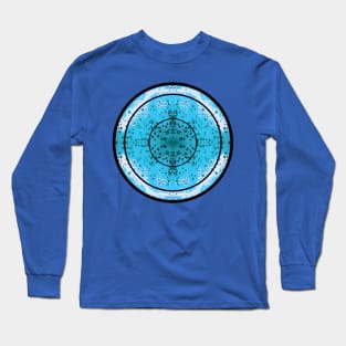 Baby Blue Paint Pour Pattern Long Sleeve T-Shirt